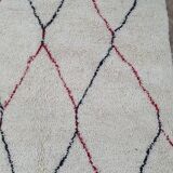 Tapis en laine fait main berbère taille 100 x 200 cm