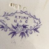 Six plates serves iron land U & C Sarreguemines collection "Thorn".