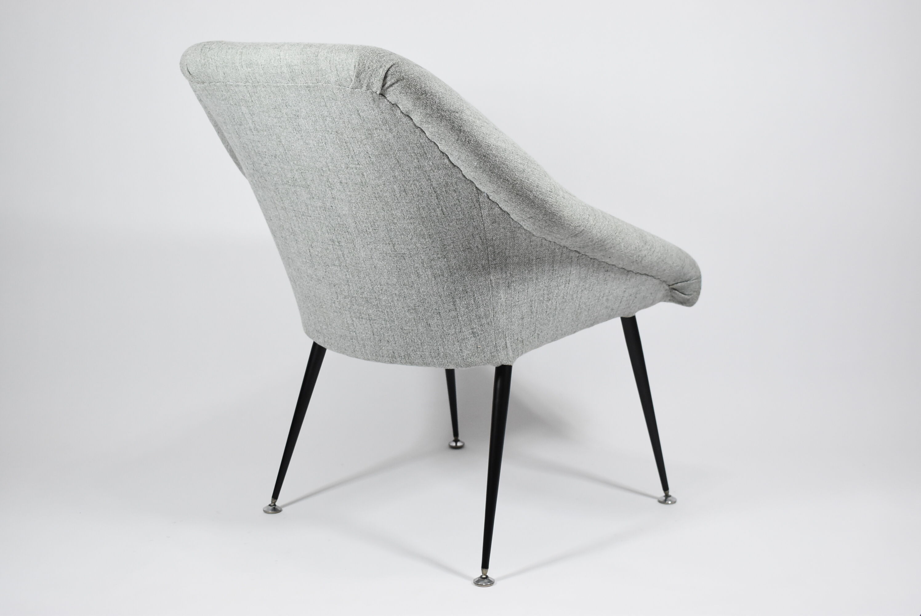 Fauteuil Eva, restauré, années 1960, gris
