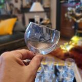 8 cut-glass balloon glasses – 1960s