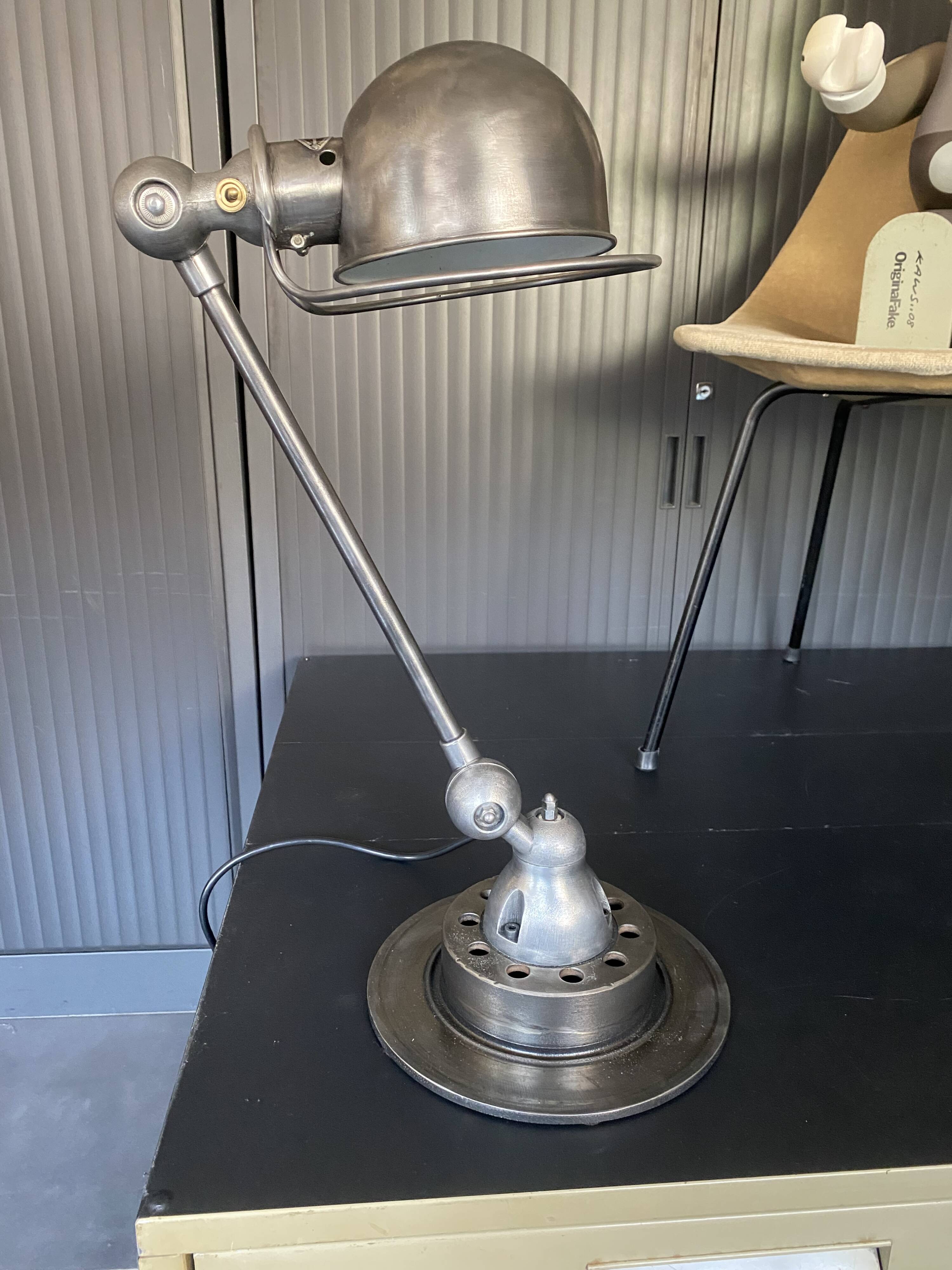 Lampe jieldé 1 bras patine graphite industriel vintage