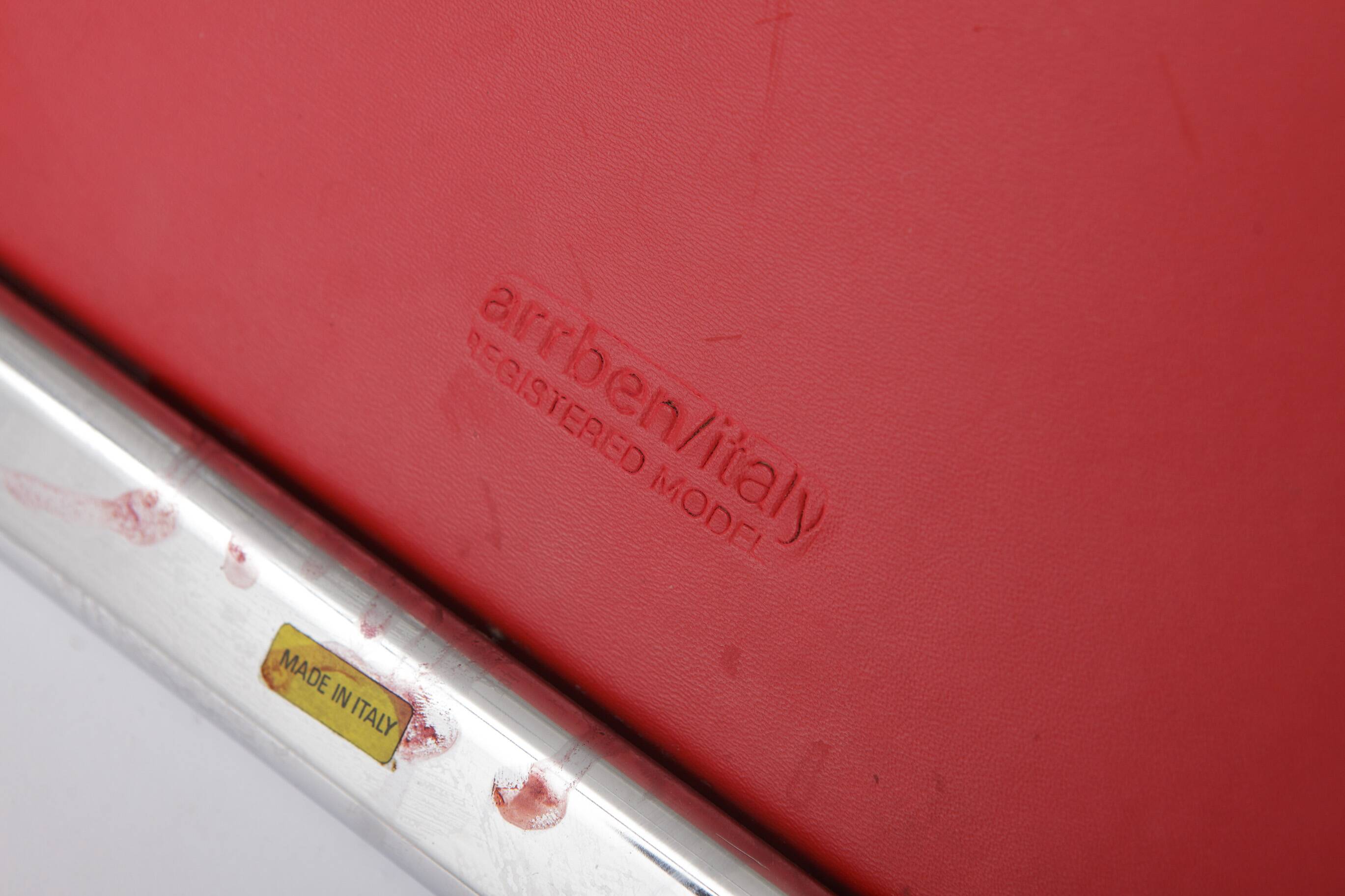 Tamara Folding Chair by Arrben Italy 1970s | Chrome Frame & Red Leather |