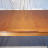 Scandinavian extendable rectangular table in blond teak