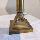 Bronze column-shaped table lamp