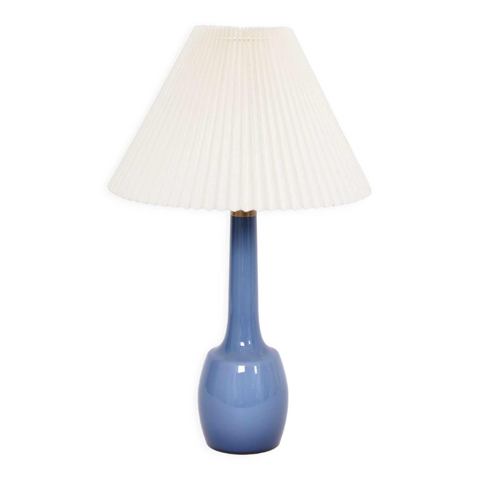 Rare blue Danish Mid-Century table lamp by Esben Klint for Holmegaard