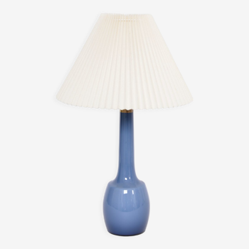 Rare blue Danish Mid-Century table lamp by Esben Klint for Holmegaard