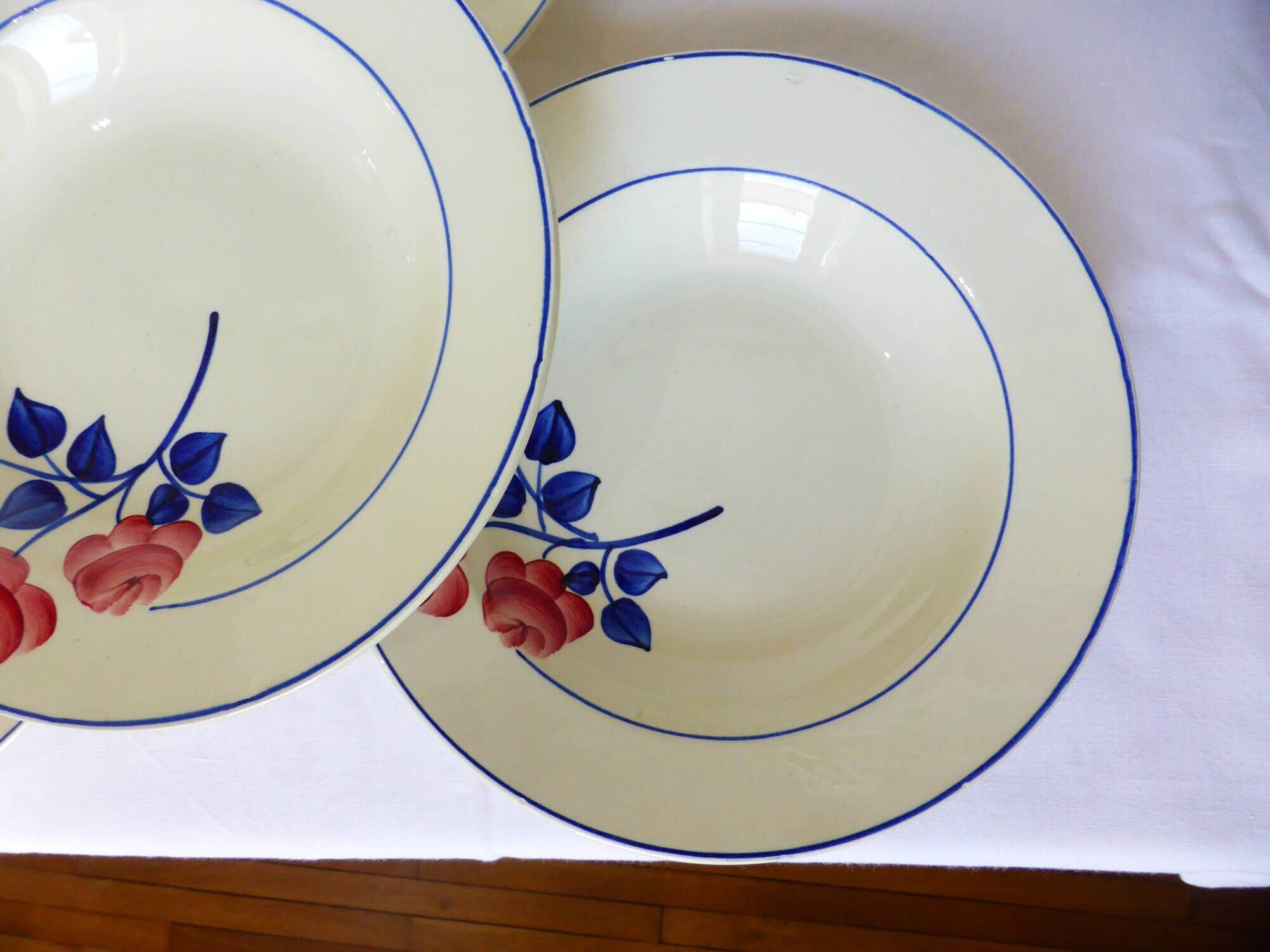 4 vintage deep plates from the HBCM factory 220633