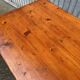 Large Alsatian bistro coffee table in fir French bistro table 1930