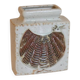 Scandinavian ceramic vase with stylised bird decoration.