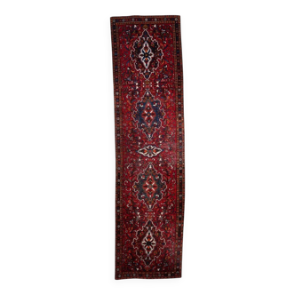 Tapis persan Karajeh ancien fait main, 97 cm x 370 cm, années 1920 - 1C1166