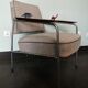 Fauteuil tchèque, 1960, métal, tissu et bois