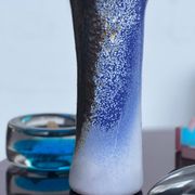 Vintage Mid-Century Modern Ceramic Vase, Hand-Painted,  Italian Pino Castagna