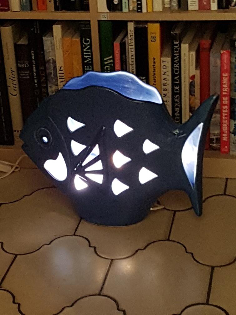 Large fish lamp the Dieulefit Caves
