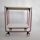 Vintage serving table in painted steel sheet from the years 80