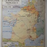 School map the empire of Napoleon 1st and the French revolution MDI 1972