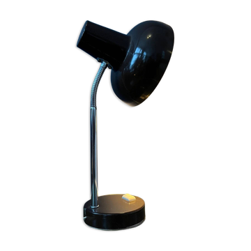 Lampe de bureau articulée vintage en métal marron