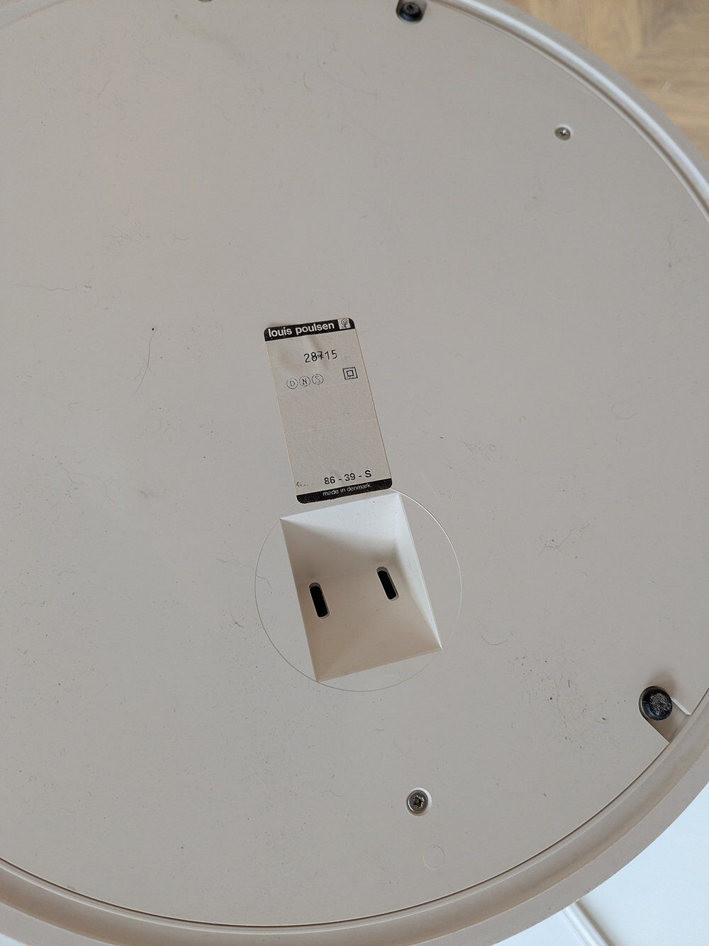 White Panthella lamp