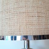 Brutalist lamp in Gard stone and chrome 1970