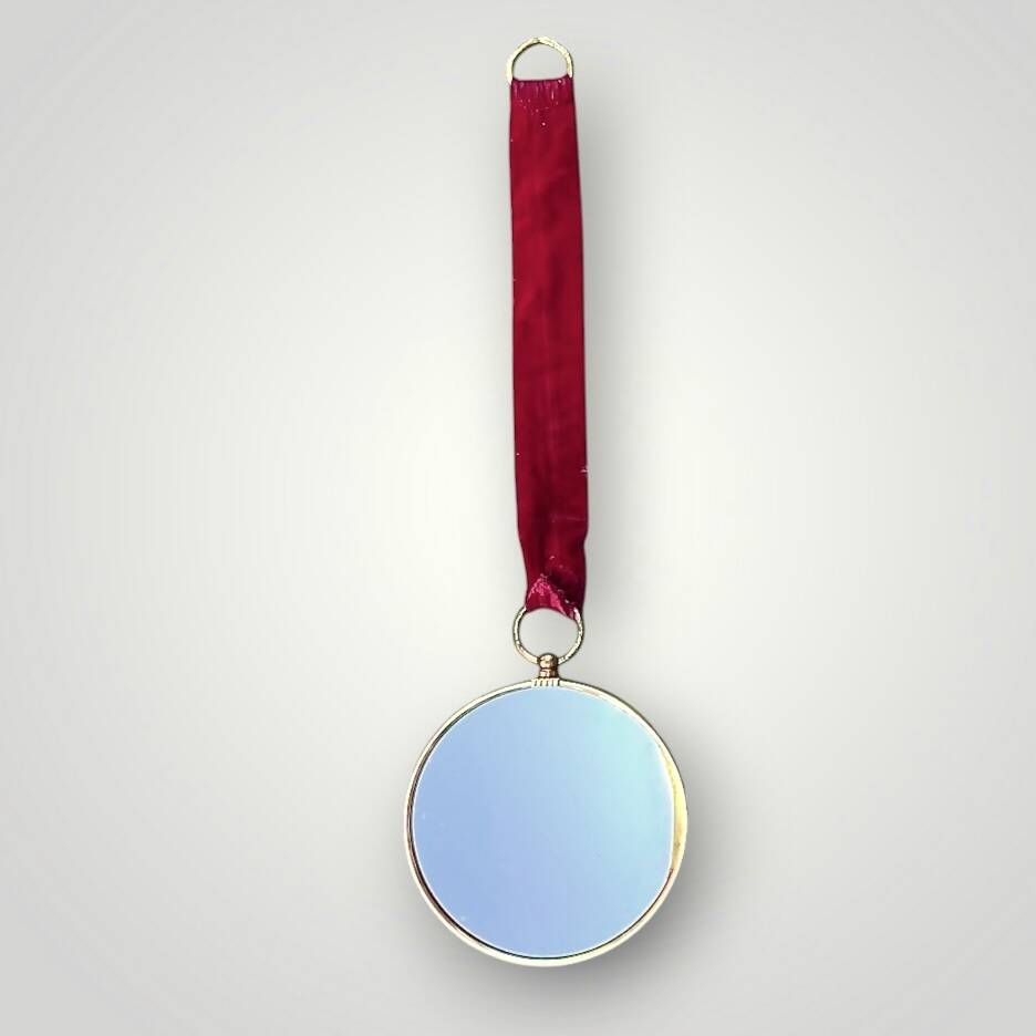 Antique convex "witch's eye" mirror