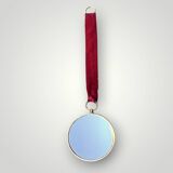 Antique hanging "witch's eye" convex mirror