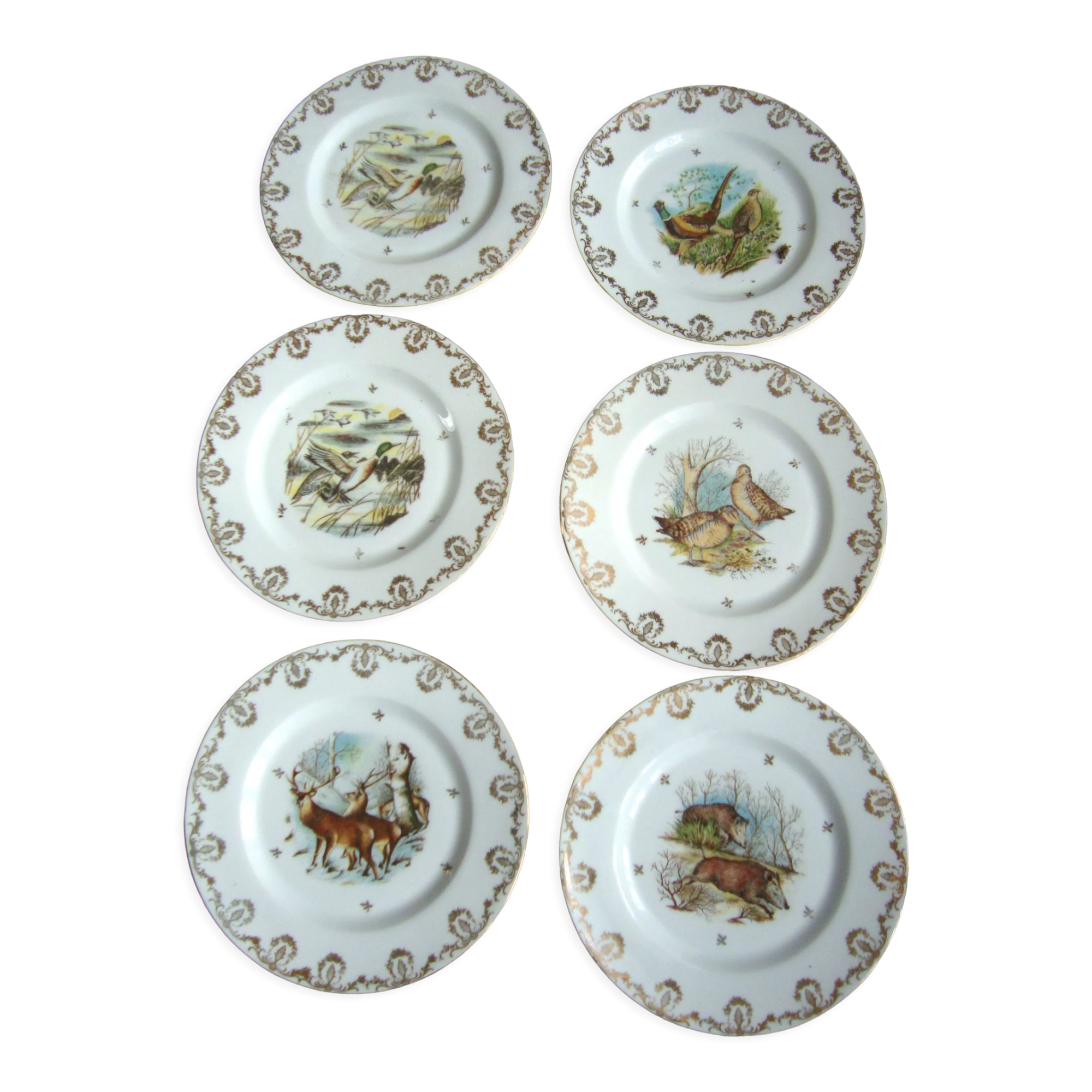 6 Limoges porcelain plates