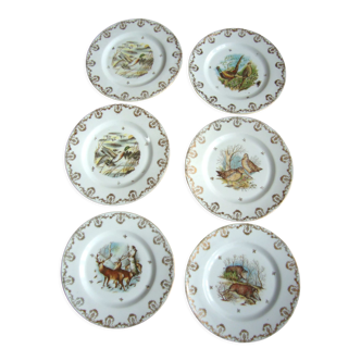 6 Limoges porcelain plates