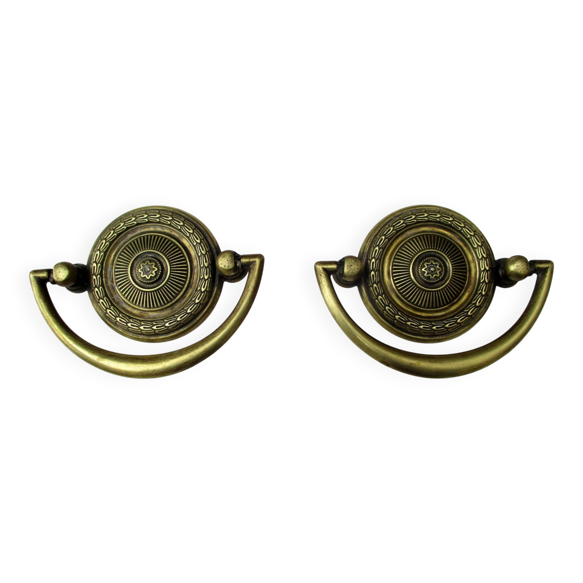 Brass furniture handles - a pair
