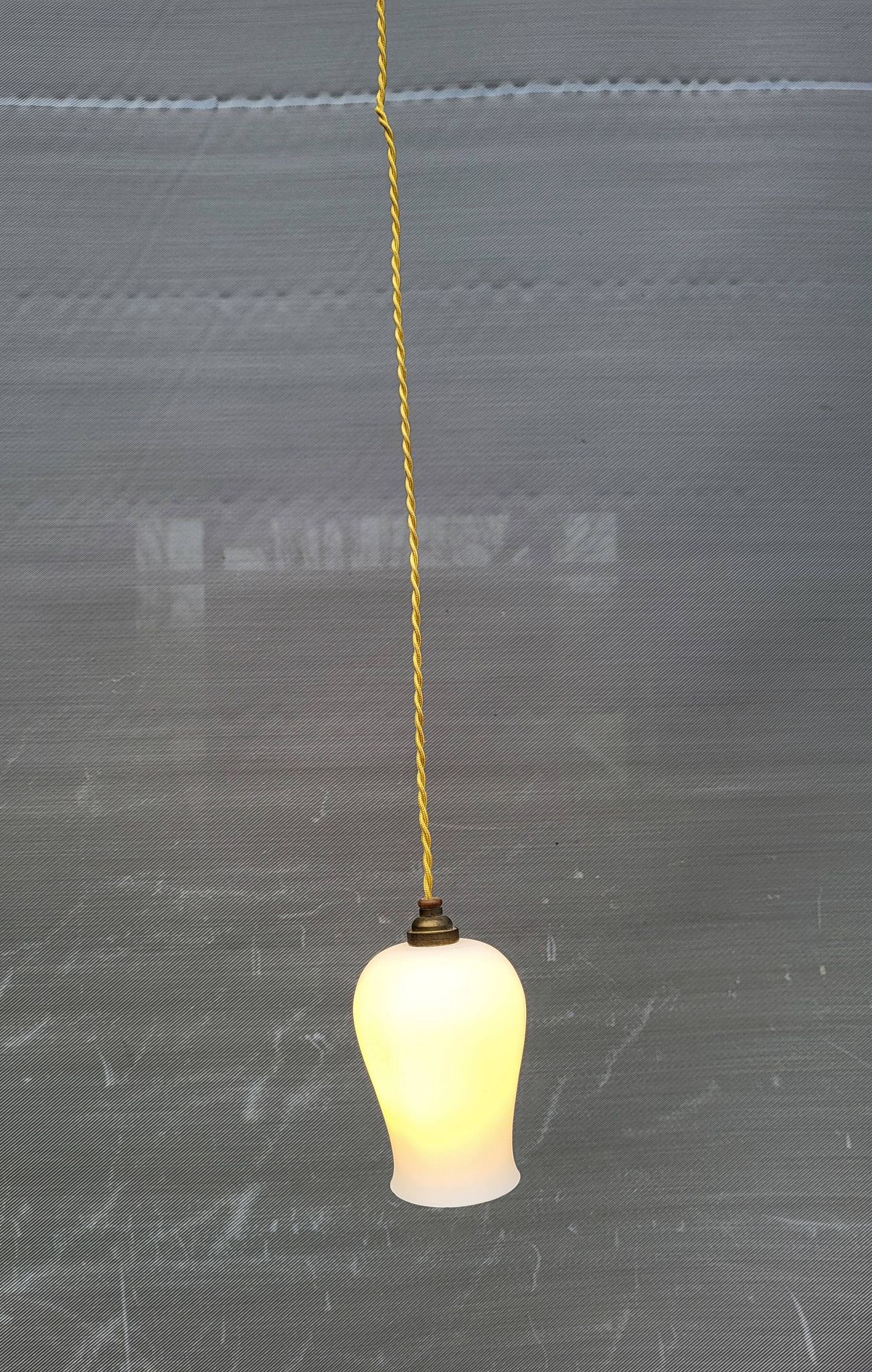 Opaline glass tulip pendant light