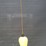 Opaline glass tulip pendant light