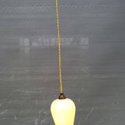 Opaline glass tulip pendant light