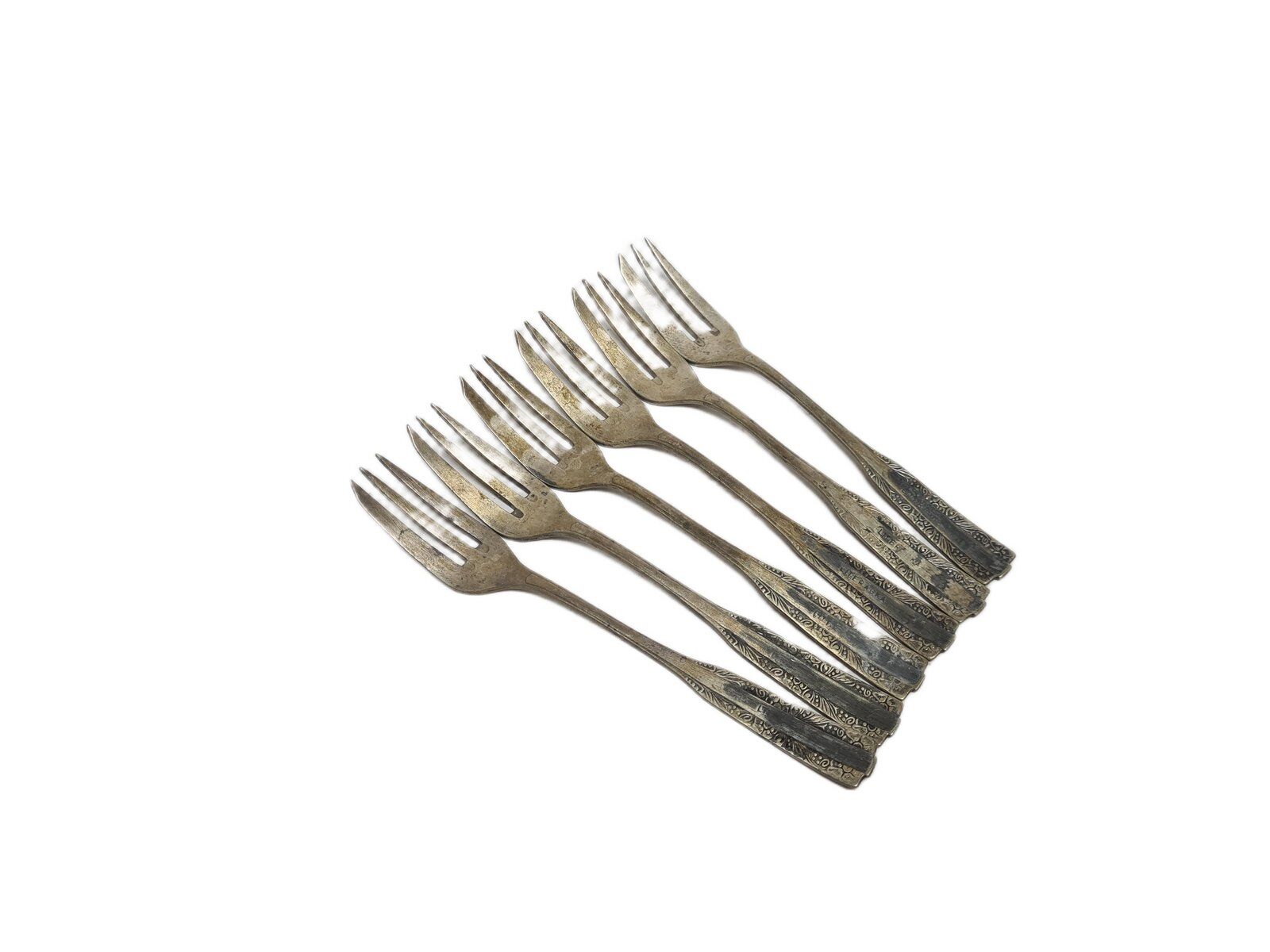 Art deco brass forks by hefra, 1960s, set of 6