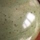 Green enamelled pot