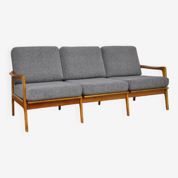 Canapé de style scandinave en merisier, années 1960