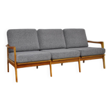 Canapé de style scandinave en merisier, années 1960