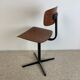 Office children's chair, wooden and metal, 70s