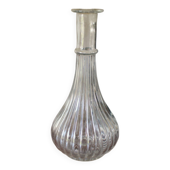 Round carafe with long fluted neck