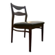 4 vintage teak dining chairs, dark green