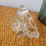 Bougeoir en verre pied étoilé