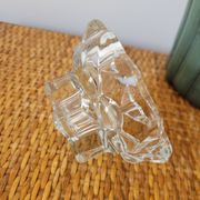 Bougeoir en verre pied étoilé