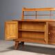 Vintage oak veneer sideboard, Italian design, 1950s.
