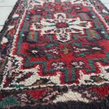 Vintage persian carpet hamadan handmade 43cm x 63cm 1970s