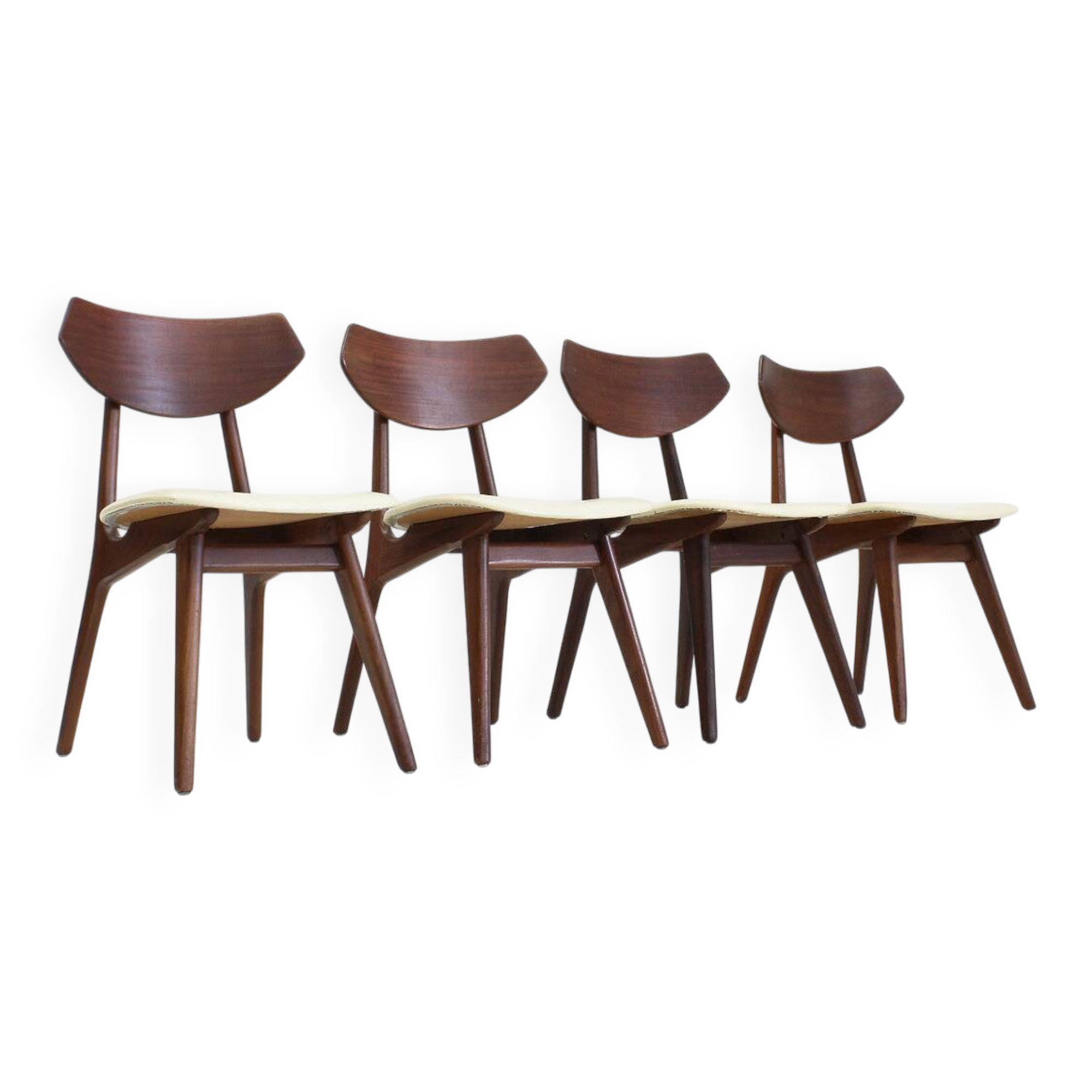 Vintage Danish teak dining chairs, set of 4