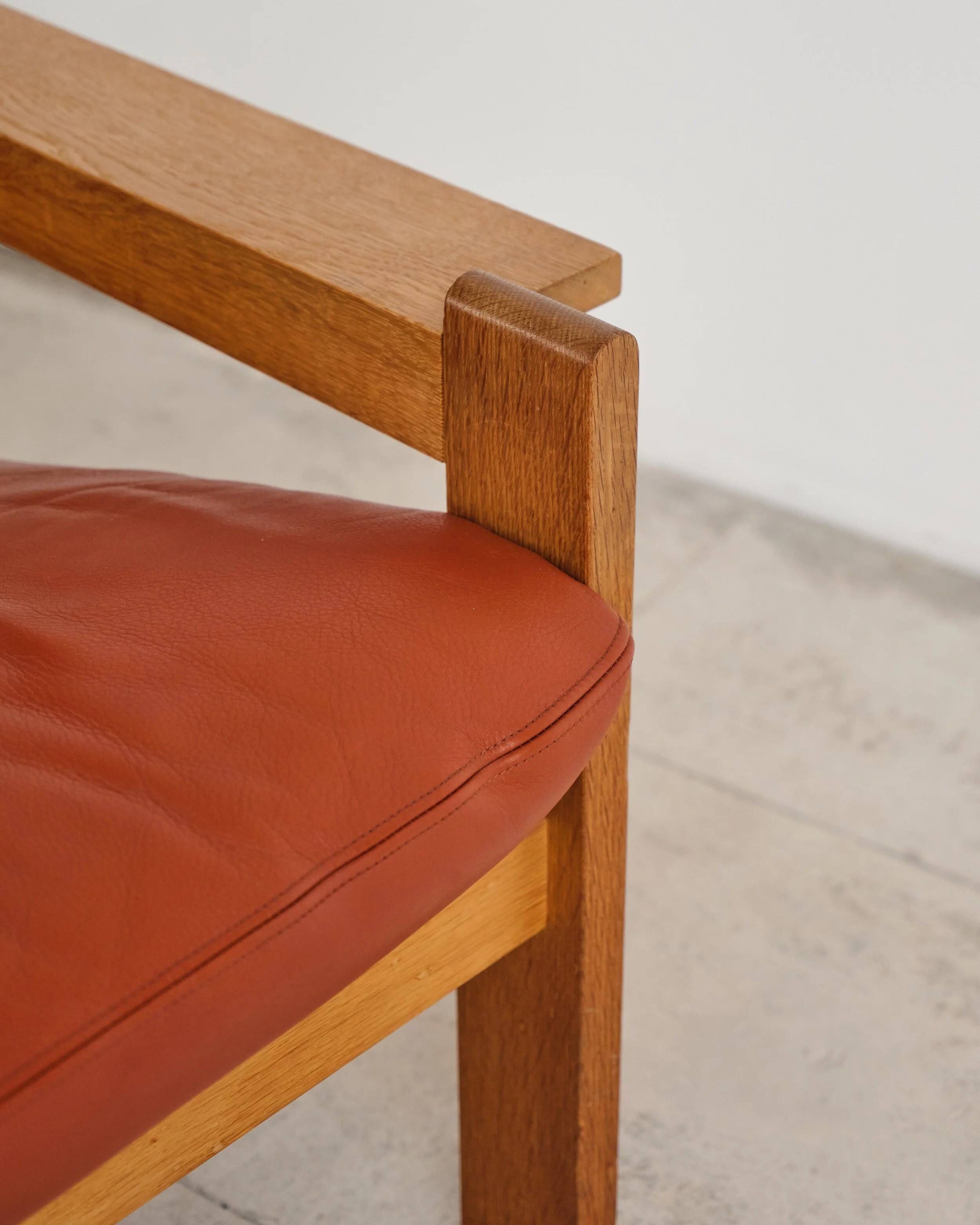 Pair of armchairs and ottoman by Tage Poulsen, Denmark, 1970s