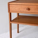 Vintage Scandinavian Oak Bedside Table, 1950s/60s