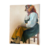 Tableau femme assise 1947
