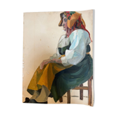 Tableau femme assise 1947