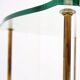 Brass side table with double glass top Maison Jansen Style - Circa 1940