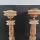 Pair of candlestick candlestick in onyx and brass H28cm TBE