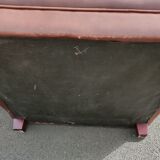 Club chair in brown leather