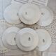 6 half porcelain Lunéville earthenware dessert plates with gold edging
